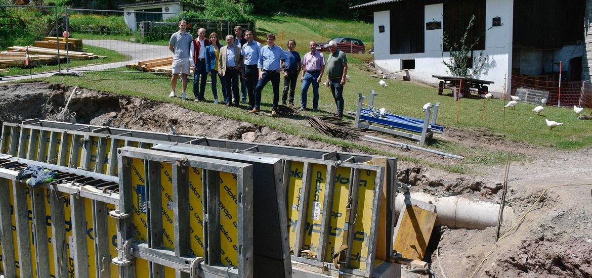 Spatenstich Hochwasserschutzprojekt Aichachbach